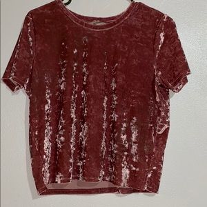 Pink velvet shirt